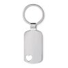 Key ring with heart detail matt silver | No Branding | not available | not available