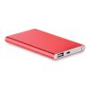 Flat power bank 4000 mAh red | No Branding | not available | not available