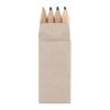 4 mini coloured pencils beige | No Branding | not available | not available | not available