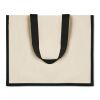 Jute and canvas shopping bag black | No Branding | not available | not available | not available