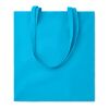 Cotton tote bag with long handles 140gr/m² turquoise | No Branding | not available | not available | not available