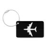 Airplane aluminium luggage tag black | No Branding | not available | not available | not available
