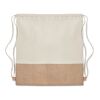 Drawstring bag with jute details beige | No Branding | not available | not available | not available