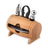 4 pcs wine set in wooden stand wood | No Branding | not available | not available