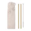 Bamboo Straw w/brush in pouch beige | No Branding | not available | not available | not available