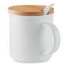 Porcelain mug with spoon white | No Branding | not available | not available