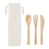 Bamboo cutlery set beige | No Branding | not available | not available | not available