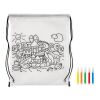 Non woven kids bag with markers white | No Branding | not available | not available | not available