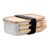 Stainless steel lunchbox 600ml wood | No Branding | not available | not available | not available