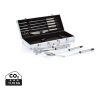 12pcs BBQ set in aluminium box silver-black | No Branding | not available | not available