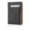 Notebook with phone pocket black | No Branding | not available | not available