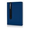 Standard hardcover PU A5 notebook with stylus pen navy | No Branding | not available | not available