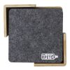 RPET felt coaster set Lawrence grey | No Branding | not available | not available