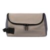 Polyester (600D) toiletry bag Niklas taupe | No Branding | not available | not available