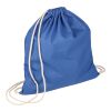 Oeko-Tex cotton (140 gsm) drawstring backpack Bridget blue | No Branding | not available | not available