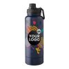 Stainless steel double-walled drinking bottle 1000 ml Nathaniel black | No Branding | not available | not available