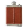 Stainless steel hip flask Cedric brown | No Branding | not available | not available