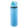 Recycled stainless steel drinking bottle (500 ml) Zeno light green | No Branding