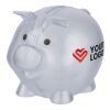 Recycled PS plastic piggy bank Vivi red | No Branding