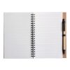 Wire bound notebook with ballpen. Stella black | No Branding | not available | not available