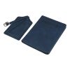 Recycled PU passport holder and luggage label Zani blue | No Branding | not available | not available