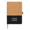 Cork and cotton notebook Trevor black