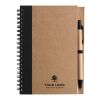 Wire bound notebook with ballpen. Stella green