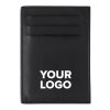 Split leather credit card wallet Logan black