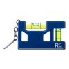 Recycled ABS spirit level keychain Indira cobalt blue