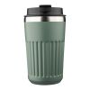 Recycled stainless steel travel mug (400 ml) Chiara black