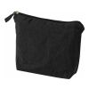 Recycled cotton cosmetic bag (180 gsm) Cressida black