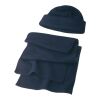 Beanie and scarf Russo, Polyester fleece (200 gr/m²) blue | No Branding | not available | not available