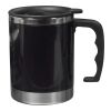 Stainless steel and AS double walled mug Gabi black | No Branding | not available | not available