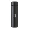 Stainless steel thermos bottle (450 ml) with LED display Fatima black | No Branding | not available | not available