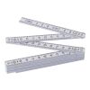 Plastic foldable ruler Leon white | No Branding | not available | not available