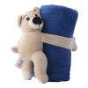 Plush toy bear with fleece blanket Owen black | No Branding | not available | not available