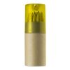 ABS and cardboard tube with pencils Terrence yellow | No Branding | not available | not available