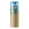 ABS and cardboard tube with pencils Terrence light blue | No Branding | not available | not available