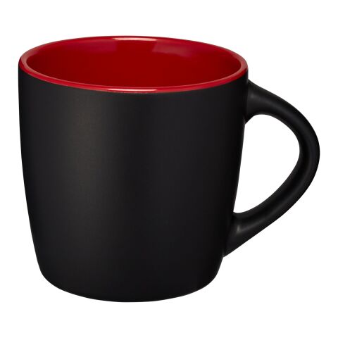 Riviera ceramic mug 340 ml Standard | Solid black-Red | not available | No Branding | not available | not available