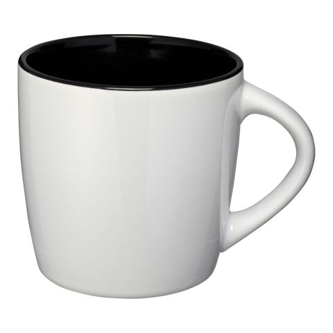 Aztec 340 ml ceramic mug Standard | White-Solid black | No Branding | not available | not available