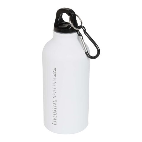 Oregon 400 ml matte sport bottle with carabiner White | No Branding | not available | not available