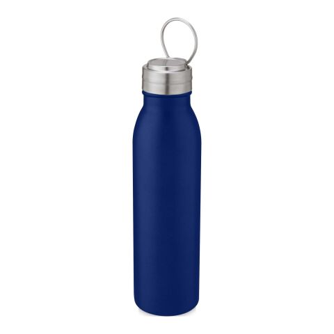 Harper 700 ml stainless steel sport bottle with metal loop Standard | Mid blue | No Branding | not available | not available