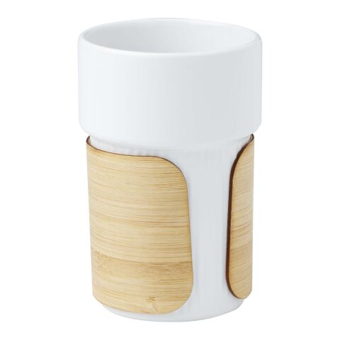 Fika 340 ml tumbler with bamboo sleeve Standard | white | No Branding | not available | not available