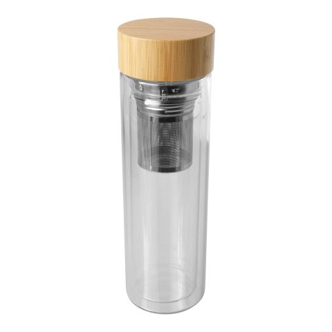 Bailey 400 ml borsilicate glass infuser bottle with bamboo lid Standard | white | Not applicable | No Branding | not available | not available