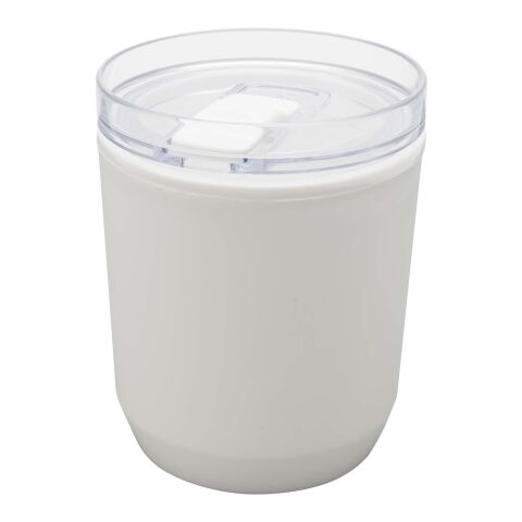 Hudson 180 ml recycled plastic double-wall tumbler Standard | white | No Branding | not available | not available