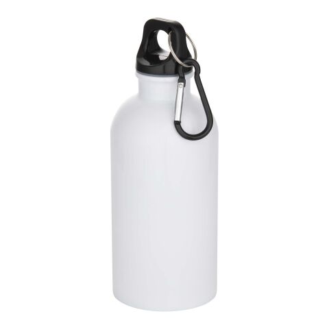Oregon 400 ml sublimation RCS recycled single wall stainless steel water bottle with carabiner Standard | White | Not applicable | No Branding | not available | not available