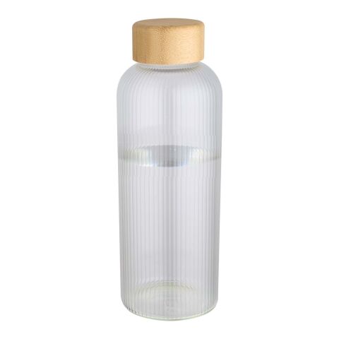 Mirage 650 ml single-walled borosilicate glass bottle with bamboo lid Standard | White | Not applicable | No Branding | not available | not available