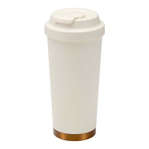Hampton 480 ml RCS recycled stainless steel double wall vacuum insulated tumbler Cream