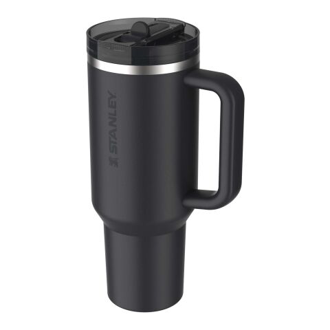Stanley Quencher® ProTour 1180 ml recycled stainless steel insulated flip straw tumbler	 Solid black