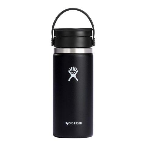 Hydro Flask Wide Mouth 473 ml insulated stainless steel tumbler with Flex Sip™ lid Black